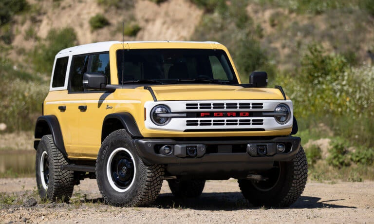 2023 Ford Bronco Heritage exterior inside a desert