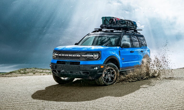 2023 Ford Bronco Sport exterior driving through a desert