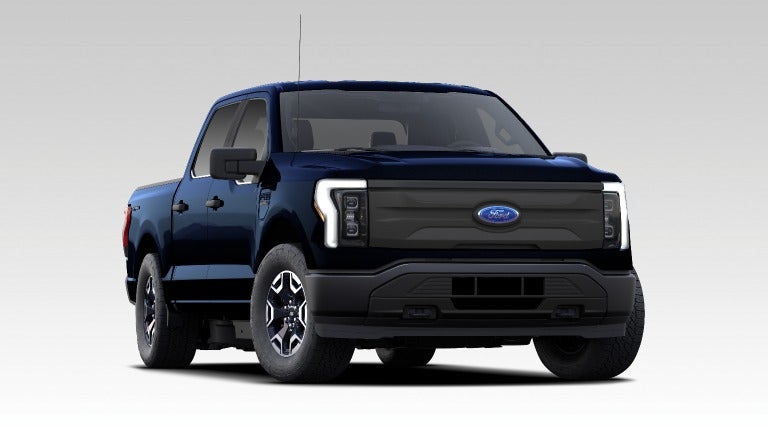 2023 Ford F-150 Lightning in Antimatter Blue Metallic color